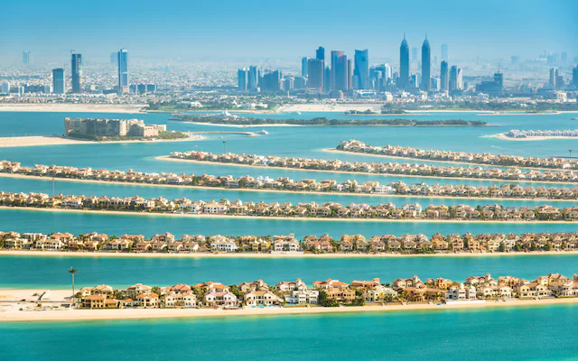 Palm Jumeirah and the Dubai skyline