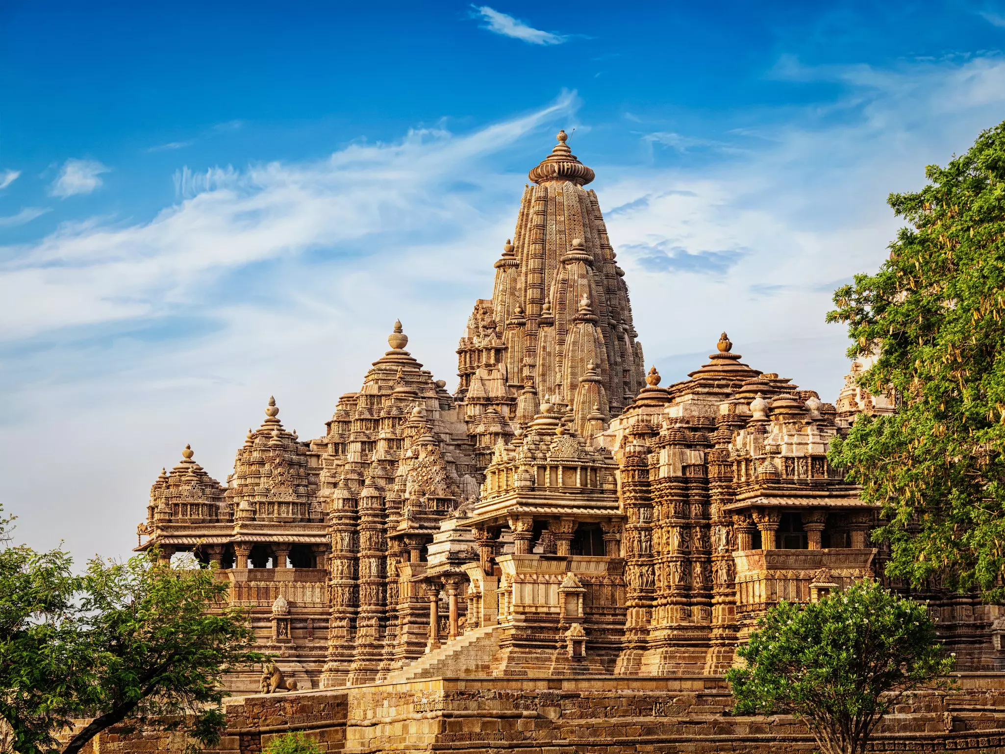 Historic carved temple complex in India