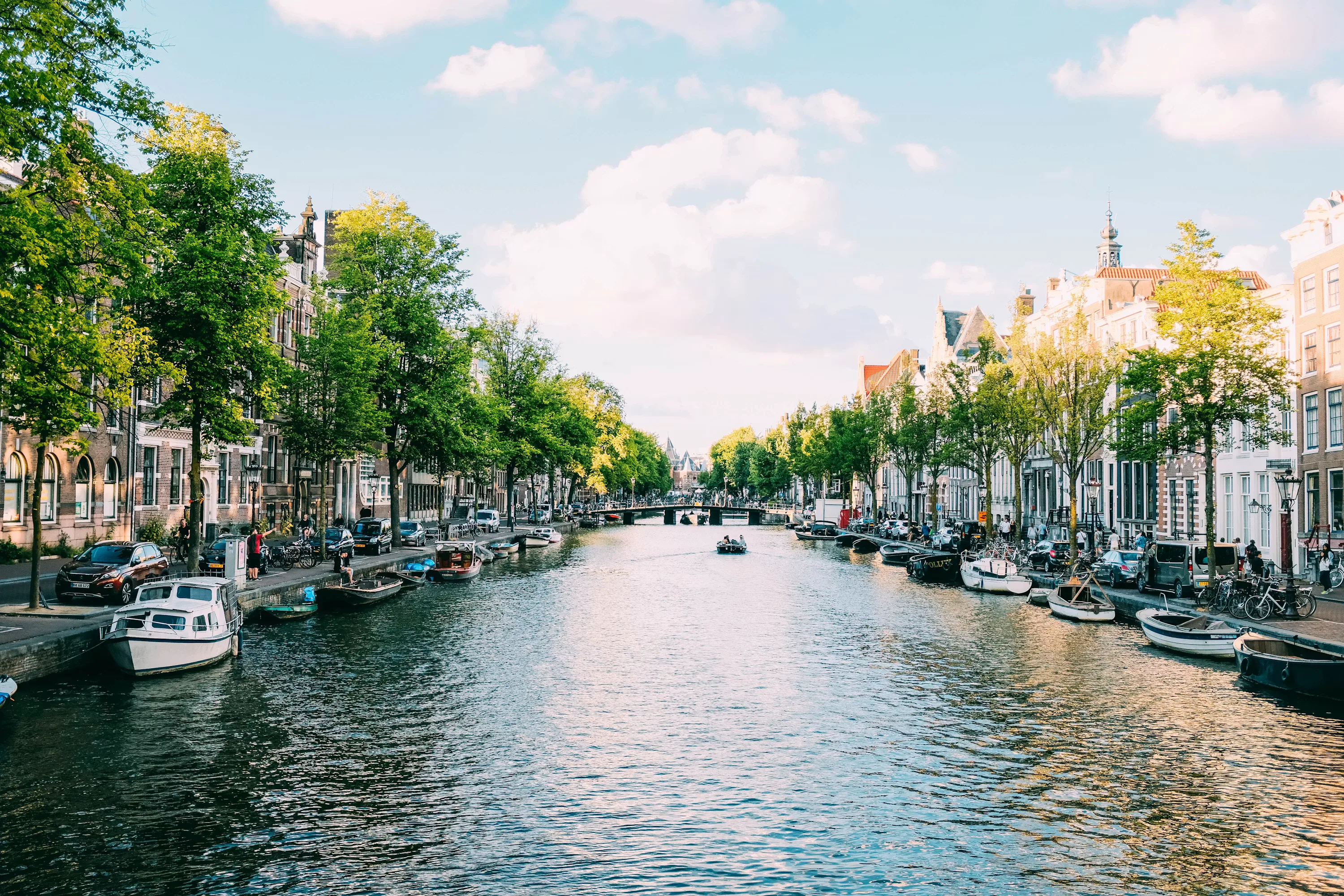 Dutch canal houses in the Netherlands