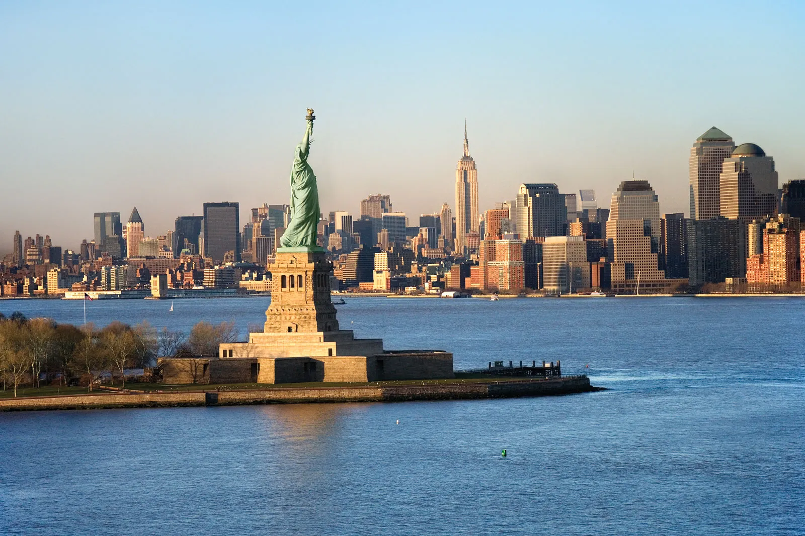 Statue of Liberty with the New York City skyline