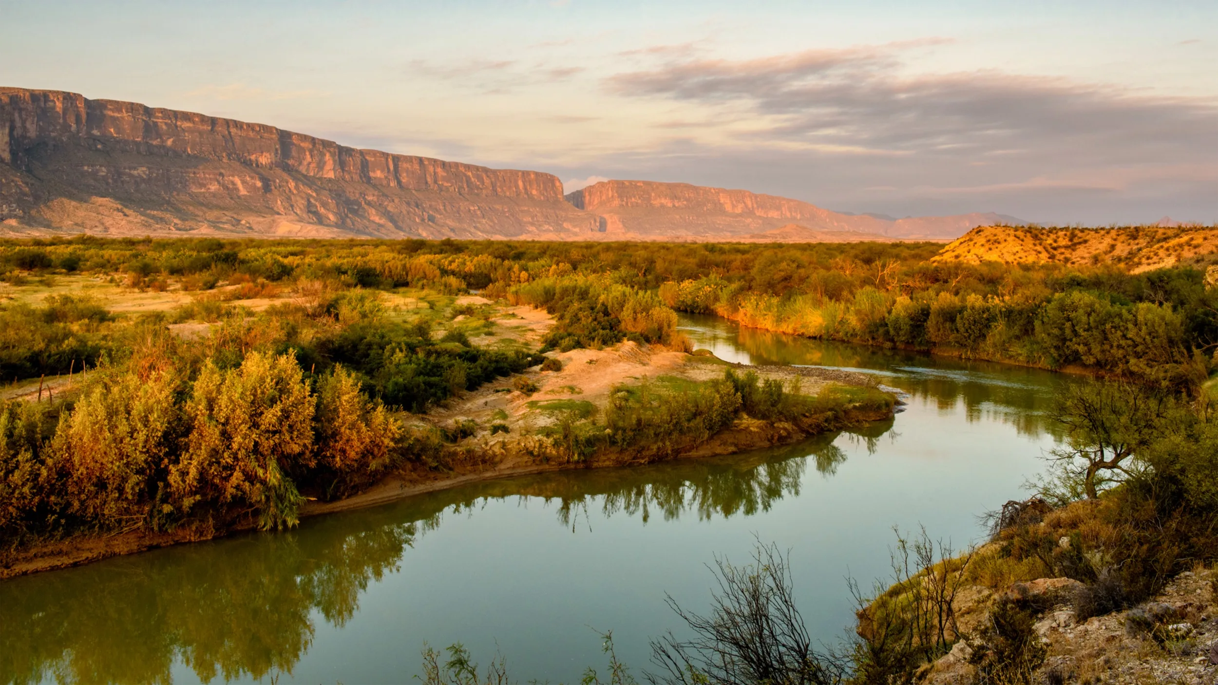 River and canyon landscape in Texas